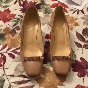 Christian Louboutin Nude Pyramidame 45 Pumps